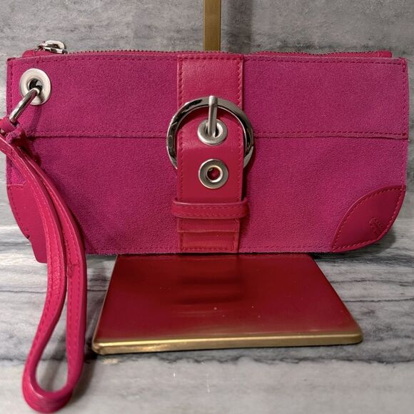 BATH & BODY WORKS | RED SUEDE WRISTLET‎ - Picture 1 of 7
